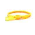 Bracelet fermeture eclair bicolore jouet anti-stress, jaune et orange en plastique chic. - Jaune et Orange