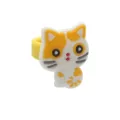 Leuke cartoon kat ring PVC zacht rubber dier sieraden kinderen speelgoed geschenk gele variant - Katten Ring 11