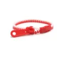 Bracelet fermeture eclair plastique colore jouet decompression enfants fete amitie cadeau tendance - Rouge + Blanc