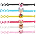 Süße Bauernhof Tiere Silikon verstellbare Armbänder für Kinder mit Herz Löchern und Cartoon. - Zufälliger Bauernhoftier-Stil