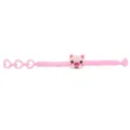 Süßes Cartoon Rosa Schweinchen PVC Verstellbares Armband für Kinder, Herzgeschenk. - Kleine Schwein Stil
