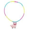 Süße Cartoon Silikon Schwein Halskette für Kinder bunte weiche Anhänger Schmuck Geschenk - Schwein Halskette 01