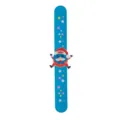 Kerst slap armband schattige cartoon kerstman siliconen slap band kinderspeelgoed voor kinderen - Blauwe Kerstman Ster Stijl
