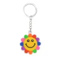 Bunter Regenbogen Blumen Schlüsselanhänger süßes lächeln Gesicht Schlüsselring Geschenk - Smiley Sonnenblume