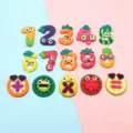 Cute cartoon numbers and math symbols soft rubber fridge magnets for kids early education. - 15 Numbers Fruit Random Mix (Even Pack)