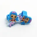 Süße Cartoon Meerjungfrau Silikonringe für Kinder, bunte PVC Weichgummi Schmuckgeschenke - Blau