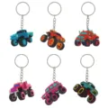 Porte-clés monster truck en PVC souple, pendentifs de voiture de dessin animé, jouets de fête. - Porte-Clés Camion Monstre Mélange Aléatoire