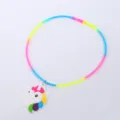 Bunte Silikon Einhorn Halskette für Kinder, süßer Regenbogen Anhänger Kinderschmuck - Einhorn Halskette 02