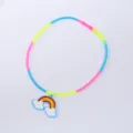 Kleurrijke siliconen PVC regenboog wolk hanger ketting schattige mode kinderen sieraden - Eenhoorn Halsketting 05