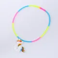 Kinderen kleurrijke siliconen eenhoorn ketting variant, leuke PVC hanger kindersieraden access. - Eenhoorn Halsketting 08