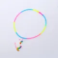 Kleurrijke eenhoorn siliconen ketting voor kinderen, regenboog PVC hanger mode SKU. - Eenhoorn Halsketting 09