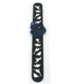 Kinder Cartoon Dinosaurier Klapparmband, niedlicher 3D blauer Dino Anhänger mit Silikonband. - Schwarz (Dinosaurier Großer Druck 05)