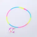 Kleurrijke siliconen kinder ketting met een schattige eenhoorn hanger voor dagelijks. - Eenhoorn Halsketting 11