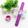 Kinder Silikon Klapparmband mit süßem 3D Einhorn Design für Party Handgelenk Accessoire - Einhorn 06
