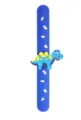 Kinder Cartoon Dinosaurier Klapparmband Silikon Handgelenk Band Kinderspielzeug Geschenk - Blau (Dinosaurier Kleiner Druck 05)