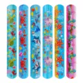 Ocean animal print PVC slap bracelets cute cartoon slap bands party toys for kids 6pcs - Marine Animals Style