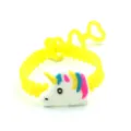 Schattige eenhoorn siliconen armband voor kinderen, verstelbaar geel hart kinderarmband speelgoed - Eenhoorn 3-Gats Polsband 12