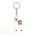 Süßer Cartoon Alpaka PVC Schlüsselanhänger Taschenschmuck Tier Schlüsselring tolle Geschenke - Alpaka 04