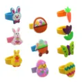 Joli ensemble de bagues de dessin animé de Pâques pour enfants, lapin poussin œuf pour fête. - Bague de Pâques