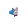 Süßer Cartoon Kaninchen Silikonring für Kinder, farbenfrohes Ostergeschenk und Fingerschmuck. - Hasenring 01