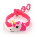 Leuke roze eenhoorn siliconen armband voor kinderen met verstelbare hart gesp ontwerpen - Eenhoorn 3-Gats Polsband 19