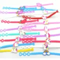 Kinder Cartoon Einhorn Silikon Armband verstellbare Herz Mehrfarbig Kinder Armband - Zufälliges Einhorn Armband