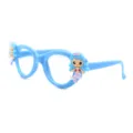 Niños lindo sirena de dibujos animados montura de gafas azul claro caramelo juguete variante - Azul