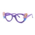 Kids cute purple mermaid decorative eyeglasses frame, candy color children toy optical glasses! - Purple