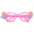 Cute pink kids mermaid decorative glasses frame, sweet candy color novelty toy specs for girls. - Hot Pink
