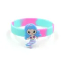 Colorful silicone bracelet featuring a cute mermaid charm, ideal for kids and daily wear. - Mermaid Style 6