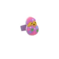 Leuke paaskuiken siliconen ring voor kinderen, schattig eierontwerp met kleurrijke bloemen. - Kuiken Paaseiring
