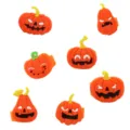 Halloween pumpkin PVC rings, colorful cute soft rubber finger toys for kids party favors - Random Pumpkin Ring