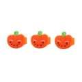 Halloween pumpkin silicone rings for kids, cute orange PVC children finger toy jewelry gifts. - Pumpkin Ring 01