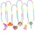 Kinder PVC weichgummi halskette süße prinzessin anhänger bunte seil party geschenk spielzeug - Zufällige Mix-Halsketten