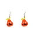 Niedlicher Halloween Kürbis PVC Weich Schlüsselanhänger Cartoon Ring Taschenanhänger - Kürbis 05