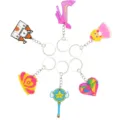 Kinder PVC weichgummi Schlüsselanhänger Set, süße Prinzessin Schloss und Zauberstab Party Geschenke - Zufällige Mix-Schlüsselanhänger