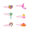 Schattige roze kinder haarspeldjes set met leuke PVC zachtrubberen cartoon hangers - Willekeurige Mix Haarspeldjes