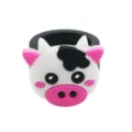 Süßer Cartoon Kuh Ring für Kinder, weiches PVC Gummi Tier Ring Spielzeug, tolles Geschenk. - Stier