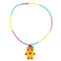 Collier en silicone coloré pour enfants avec un joli pendentif poussin jaune bijou mignon. - Collier Poulet 05