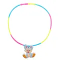 Joli collier en silicone avec pendentif lapin de dessin animé pour enfants, bijou coloré. - Lapin Collier 06