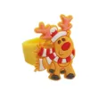 Christmas reindeer ring detail, cute cartoon design with soft rubber material for kids parties. - Elk Style 01