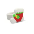 Kids Christmas silicone ring cute stocking shaped novelty toy holiday gift party favor - Christmas Sock Style
