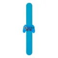 Blue silicone slap bracelet featuring game controller charm toy for kids and gaming gifts. - Blue 3D Gamepad (Style 04)