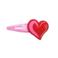 Pink PVC heart BB hair clip for girls, sweet cute snap hair accessories children gift - Hair Clip 01
