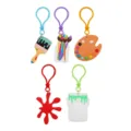 Niedliches Cartoon Kunst Silikon Schlüsselanhänger Set mit bunten Pinseln und Malpalette für Kinder. - Zufälliger Kunst Glühbirnenverschluss