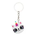 Leuke cartoon kat eenhoorn sleutelhanger, zachte PVC schattige kitten sleutelring tas hanger. - Schattige Huisdier Sleutelhanger 05