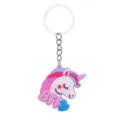 Cute unicorn keychain with BFF letters and blue heart, made of soft PVC rubber with metal ring. - Unicorn 02
