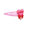 Pink PVC heart lollipop hair clip for girls, cute sweet cartoon BB hair accessories. - Hair Clip 03