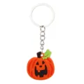 Leuke Halloween pompoen PVC sleutelhanger accessoire voor sleutels tassen en auto. - Pompoen Stijl (08)