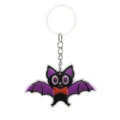 Leuke cartoon vleermuis sleutelhanger met metalen ring, perfect Halloween cadeau. - Lichtgevende Vleermuis Stijl (03)
